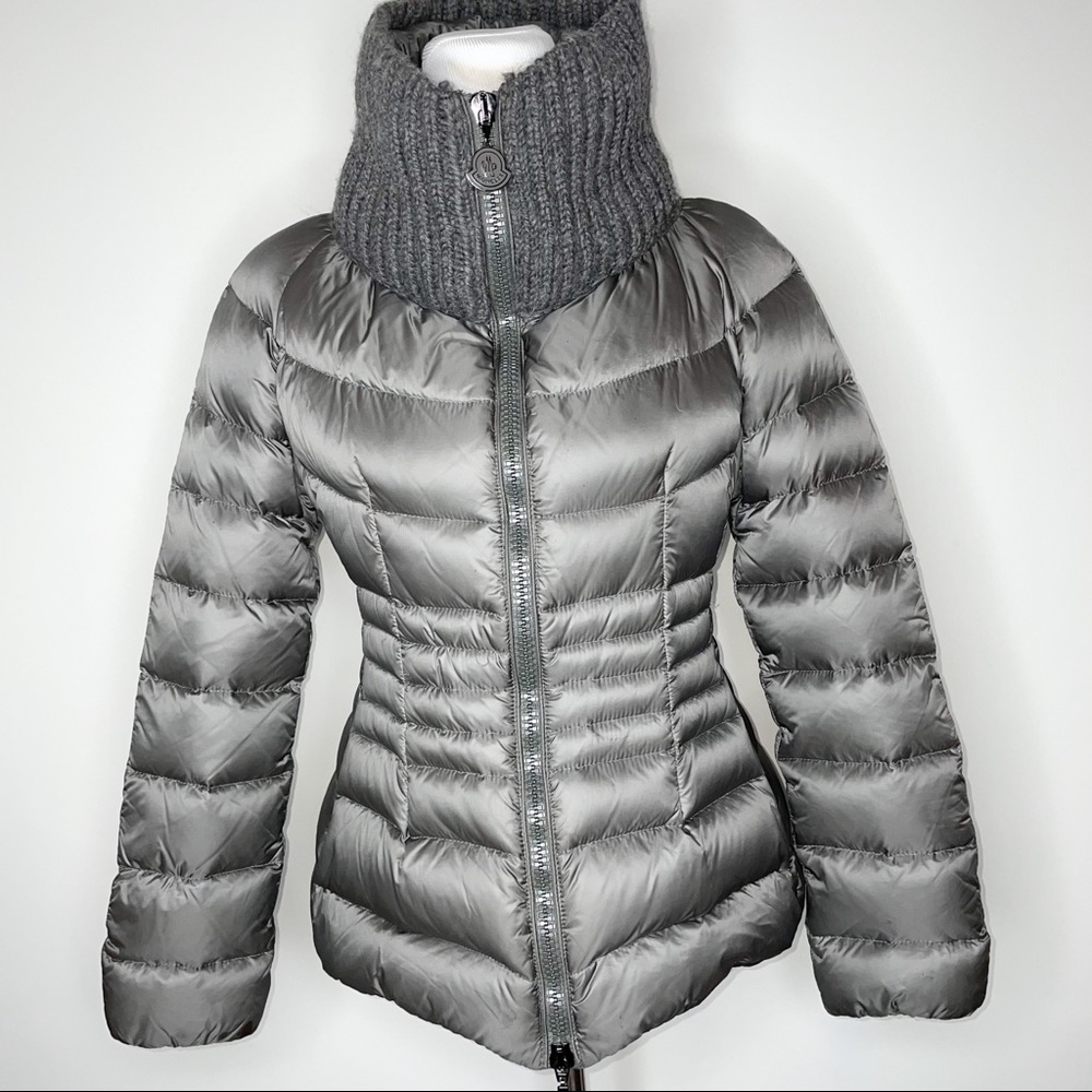 Moncler Peliade Knit Collar Puffer Down Jacket